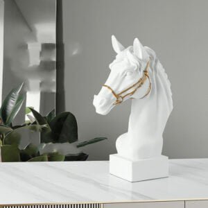 Nordic Style Creative Art Horse Sculpture – Modern Stone Decoration Daily Use Product Chic Home Decor