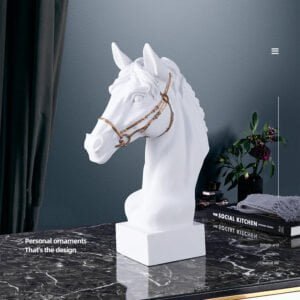 Nordic Style Creative Art Horse Sculpture – Modern Stone Decoration Daily Use Product Chic Home Decor