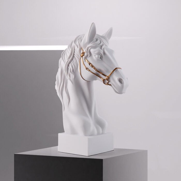 Nordic Style Creative Art Horse Sculpture - Modern Stone Decoration