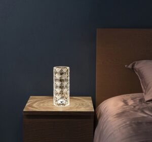 Elegant Nordic Crystal Lamp – USB Table Lamp with Touch Dimming and 16 Color Options Daily Use Product Chic Home Decor