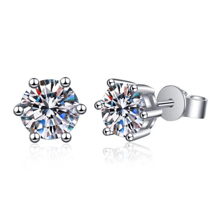 Moissanite Stud Earrings – main view