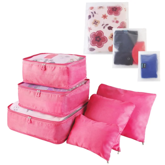 Packing Cubes Set – main view, Hot Pink